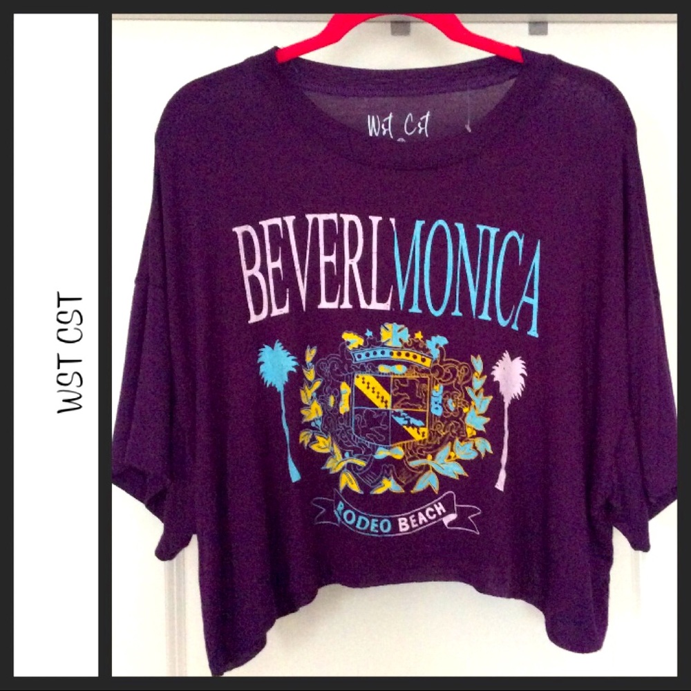 NWOT Wst Cst Graphic Crop Tee